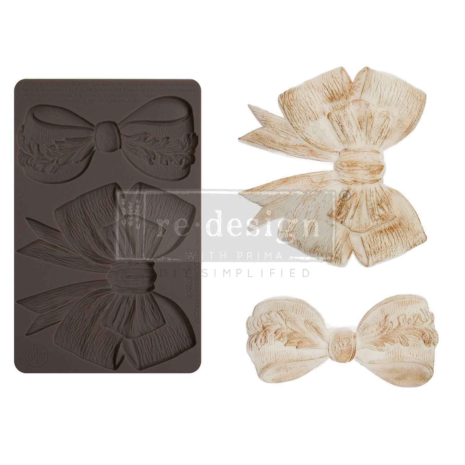 Prima Marketing - Re-Design - Kacha-  5&quot;x10&quot; Silicone Mould - Vintage Opulence Bow