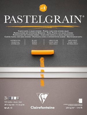 PastelGrain - #1 Black/White/Greys - Block 18x24cm