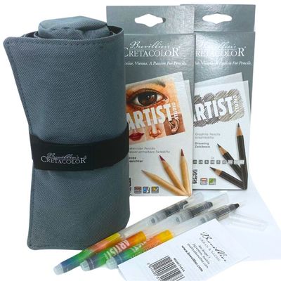 Cretacolor - Artist Studio Pencil, Brush and Wrap Set