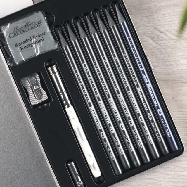 Cretacolor - Woodless Graphite - 11 pieces Tin