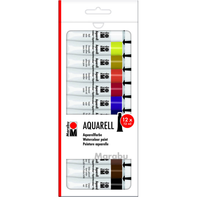 Marabu - Student Watercolour Set - 12 x 12ml