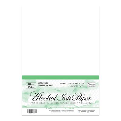 Couture Creations - A4 Synthetic Paper ( yupo style ) 150gm - Translucent - 10pk Alcohol Ink Paper