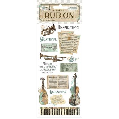 Stamperia - Music - Rub-ons - Music instruments