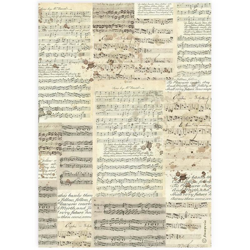 Stamperia - Music - A4 Rice Paper - Music