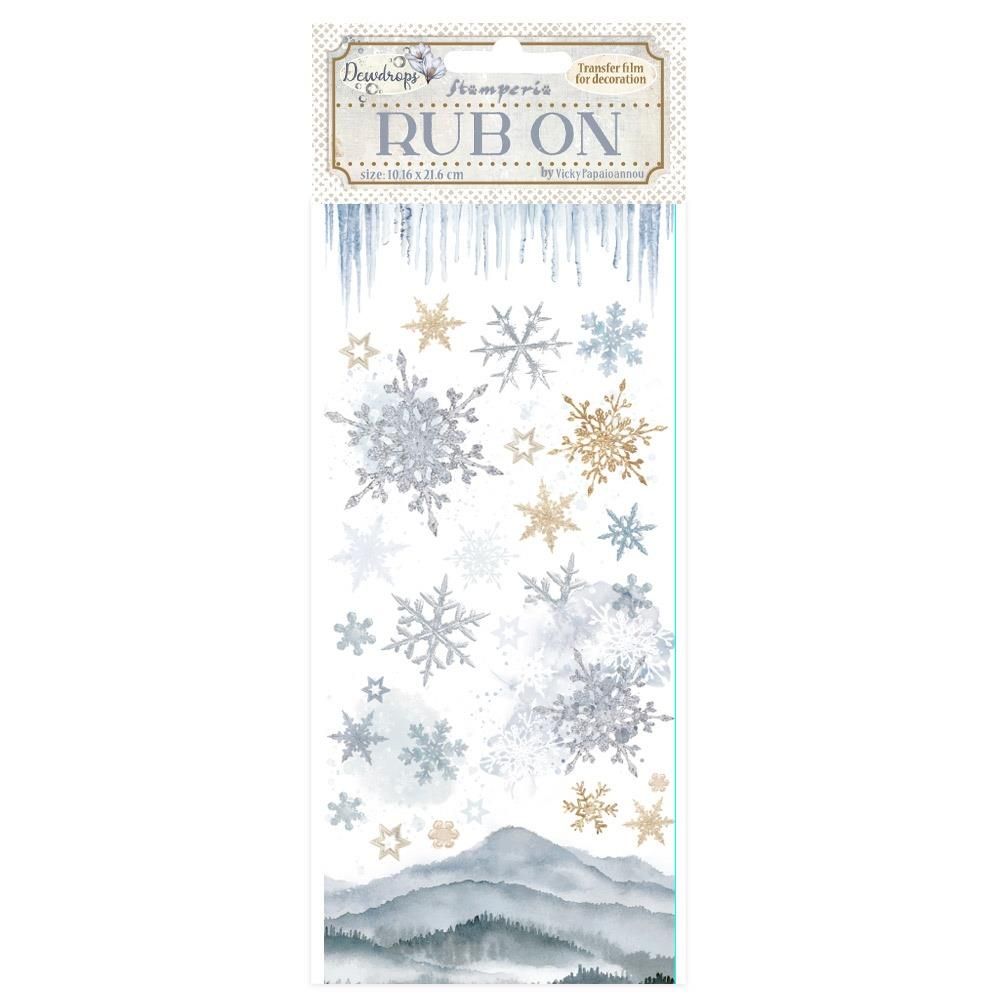 Stamperia - Dewdrops - Rub-ons - Snowflakes