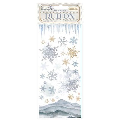 Stamperia - Dewdrops - Rub-ons - Snowflakes