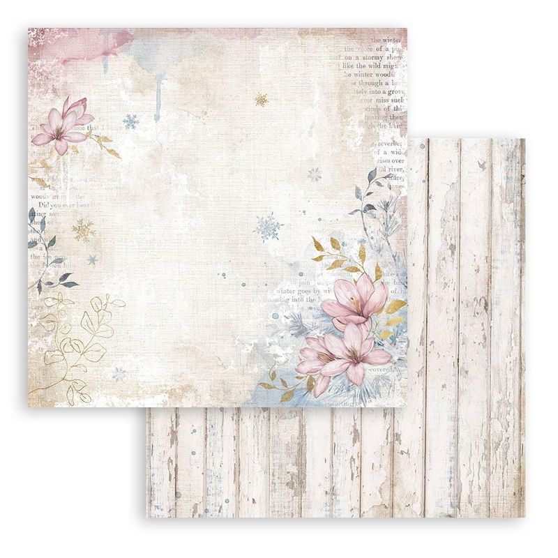 Stamperia - Dewdrops - 12&quot;x12&quot; Double-sided Paper - Flower Corner