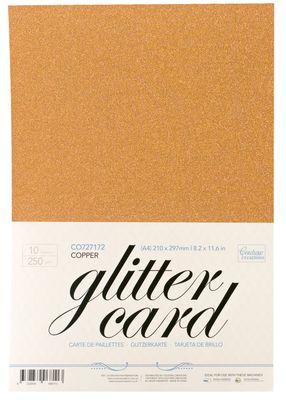 Couture Creations - A4 Glitter Card - Copper