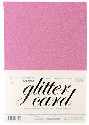 Couture Creations - A4 Glitter Card - Baby Pink