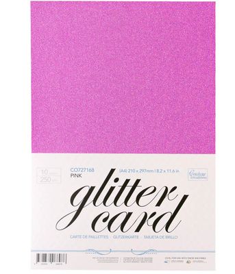 Couture Creations - A4 Glitter Card - Pink