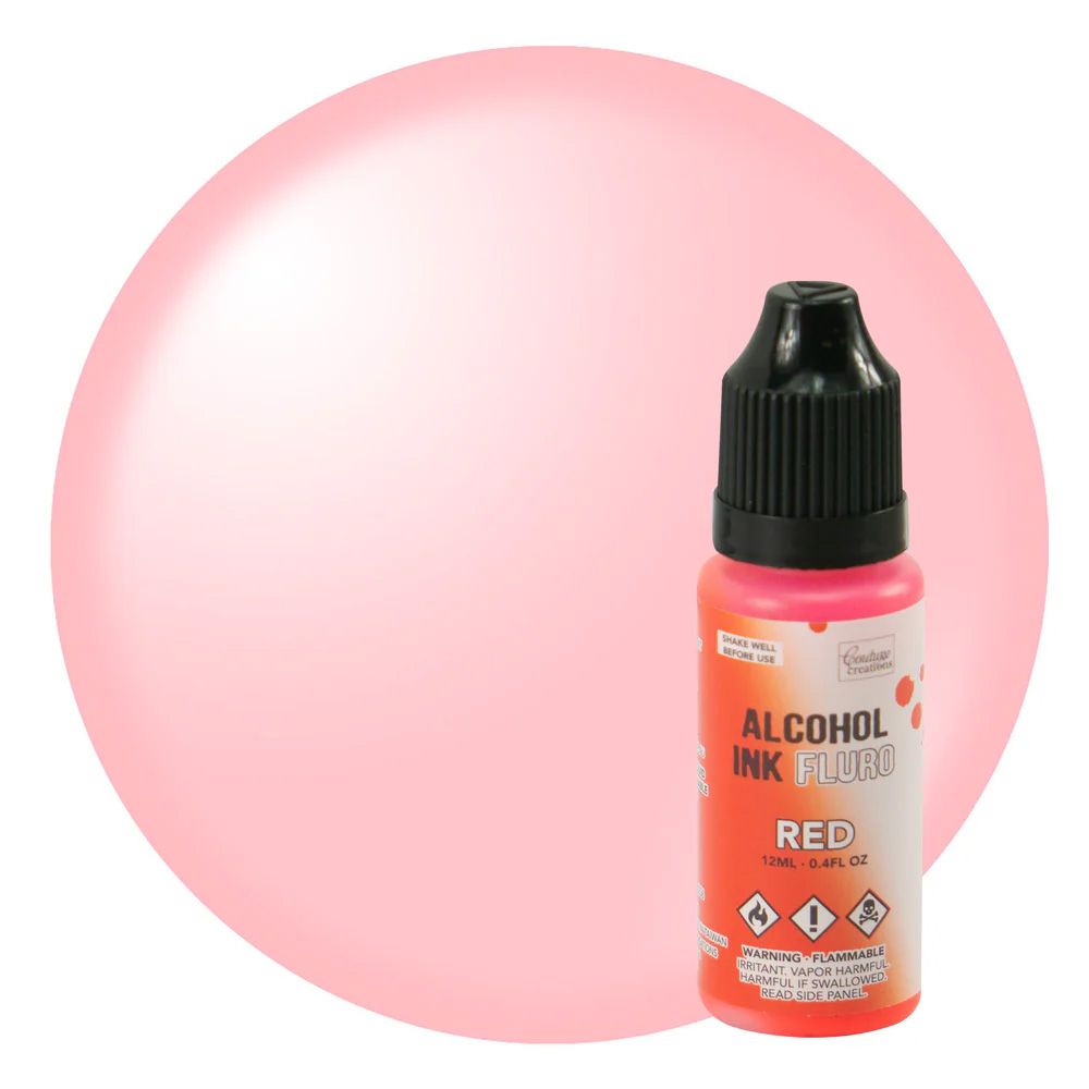 Couture Creations - Alcohol Ink - Fluro - Red