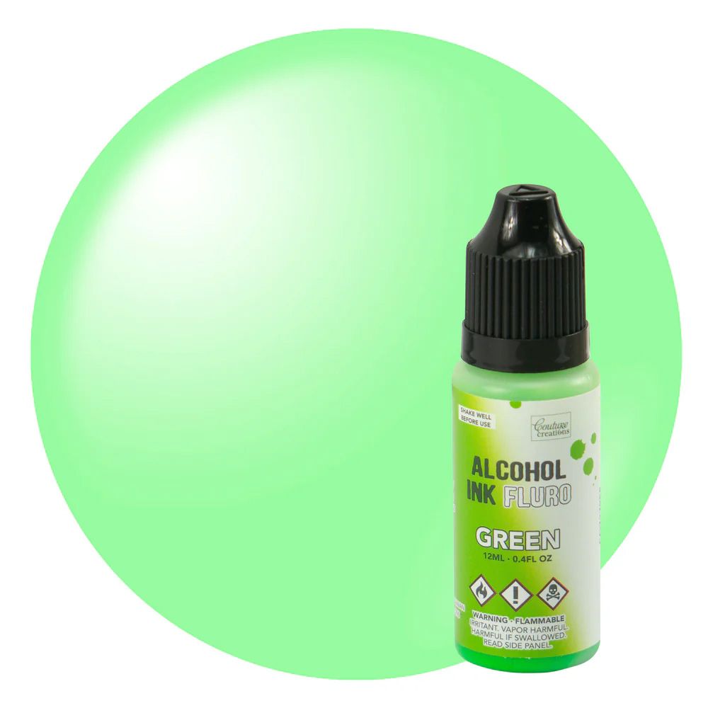 Couture Creations - Alcohol Ink - Fluro - Green