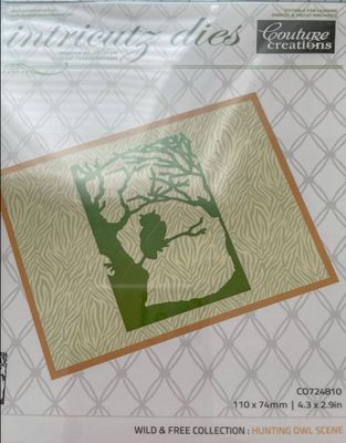 Couture Creations - Metal Die - Hunting Owl Scene
