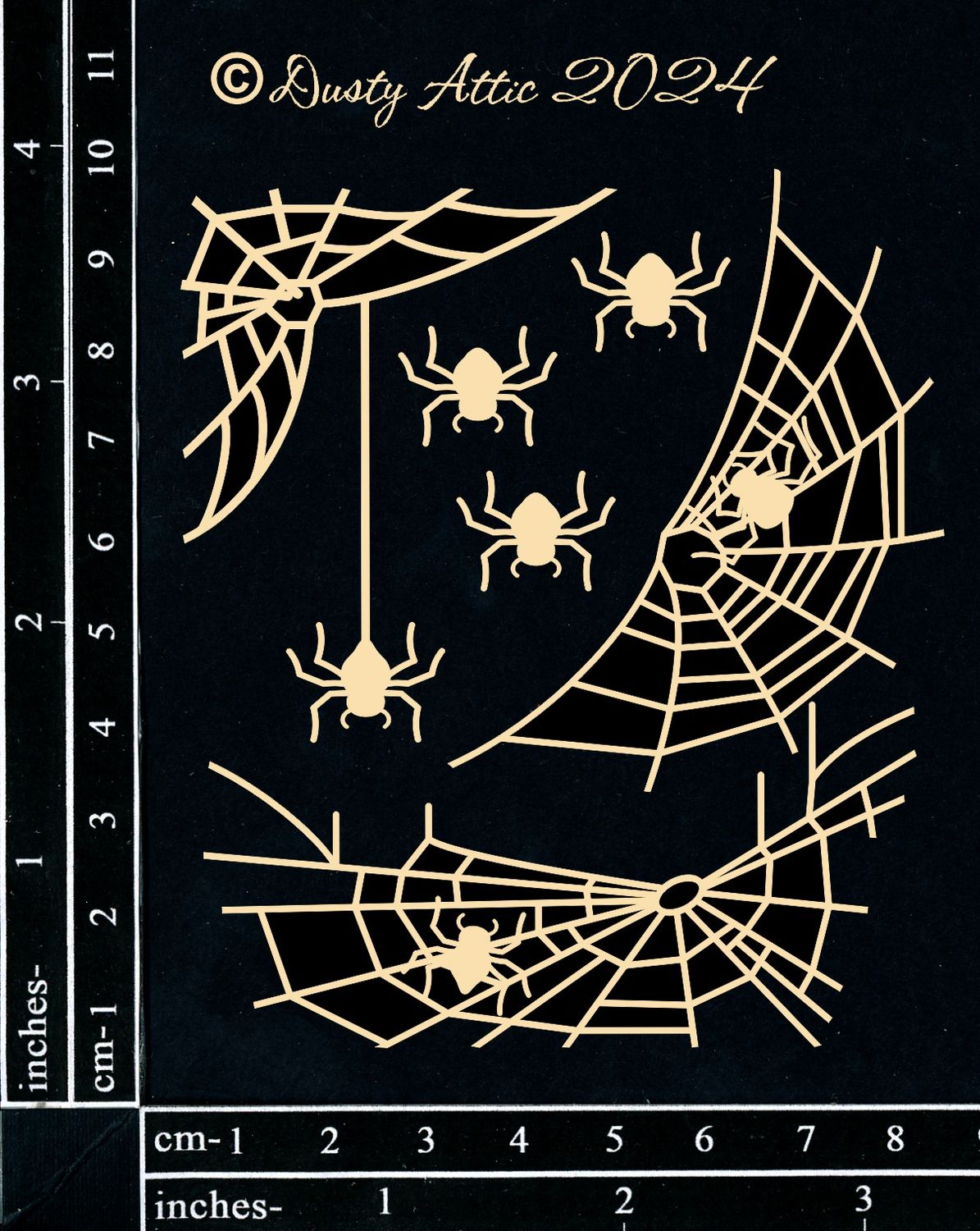 Dusty Attic - Chipboard - Halloween/Nature - Mini Cobwebs
