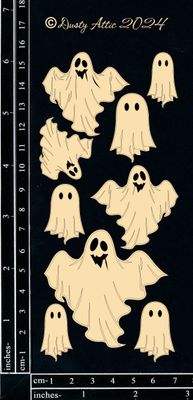 Dusty Attic - Chipboard - Halloween - Ghoulish Ghosts