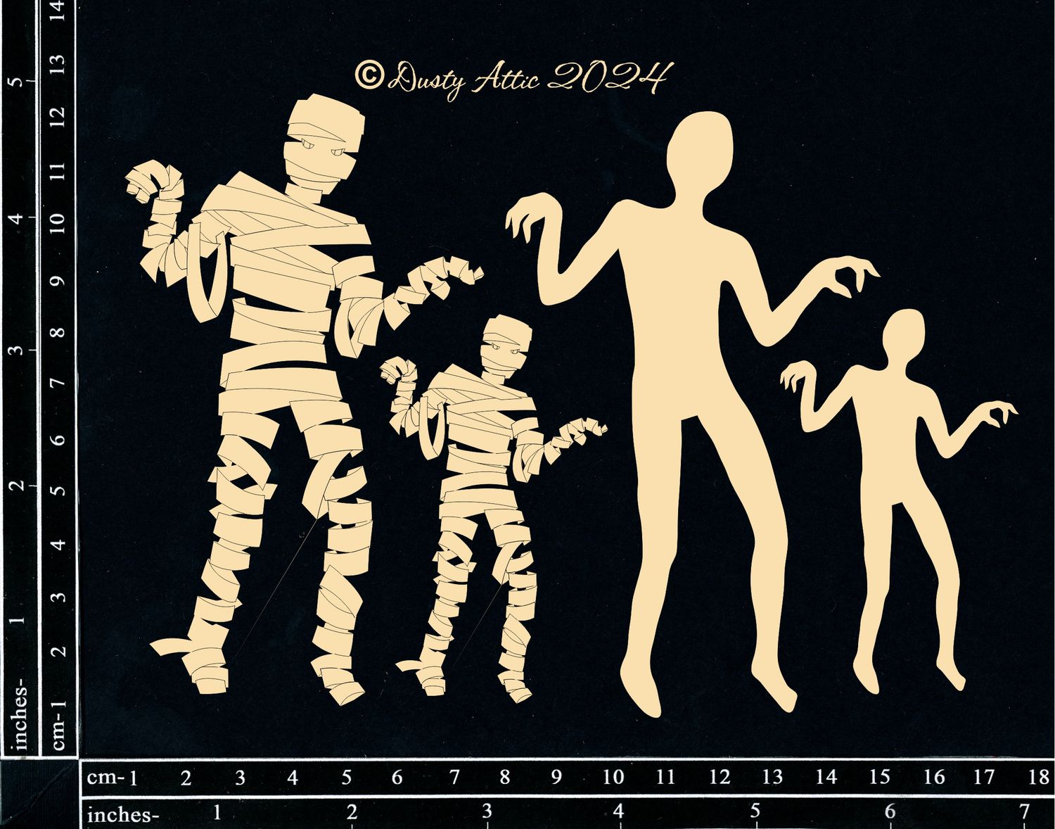 Dusty Attic - Chipboard - Halloween - Mummified