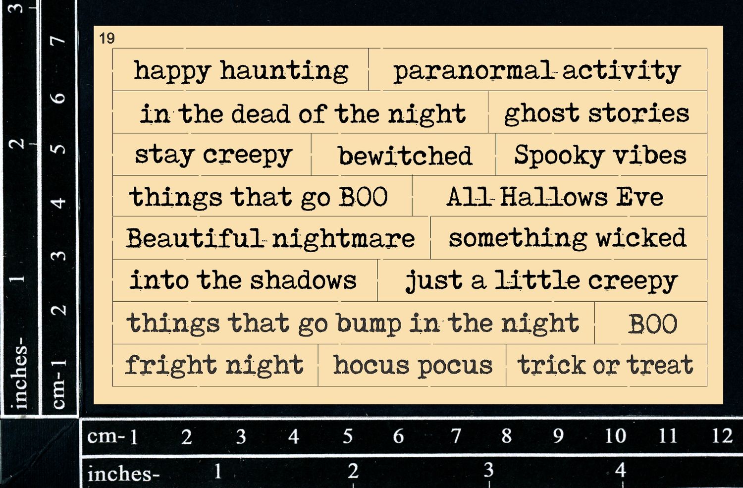 Dusty Attic - Chipboard - Halloween - Wordplay #19