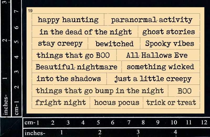 Dusty Attic - Chipboard - Halloween - Wordplay #19