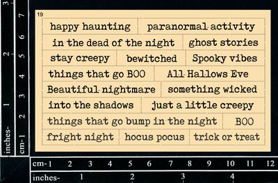 Dusty Attic - Chipboard - Halloween - Wordplay #19