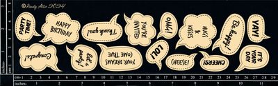 Dusty Attic - Chipboard - Words - Speech Bubble Sentiments