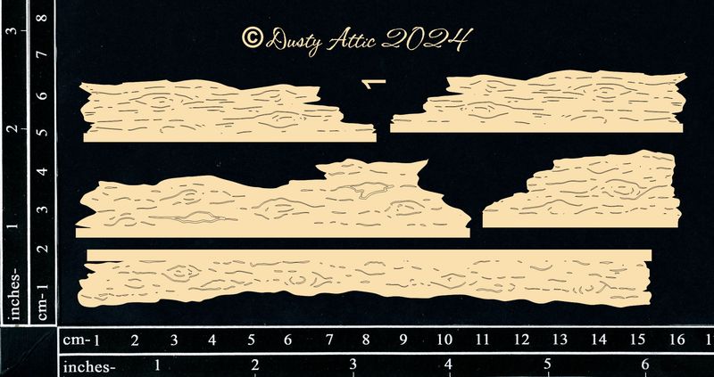 Dusty Attic - Chipboard - Seaside - Border Bits - Wood #1