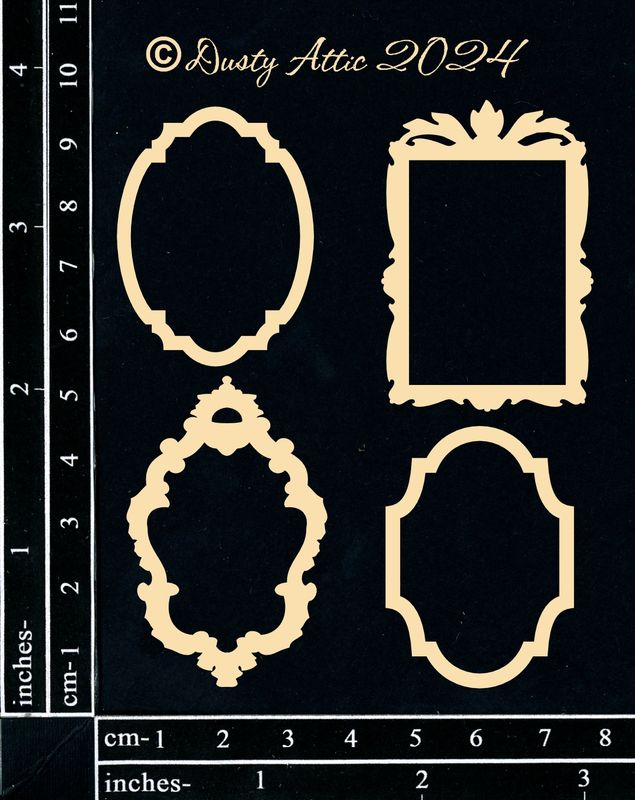 Dusty Attic - Chipboard - Decorative - Mini Elegant Frames