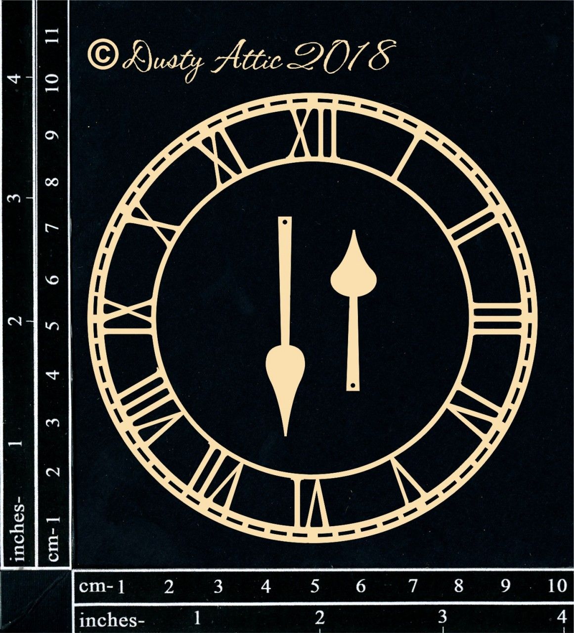 Dusty Attic - Chipboard - Steampunk - Skeleton Clock