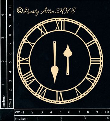 Dusty Attic - Chipboard - Steampunk - Skeleton Clock