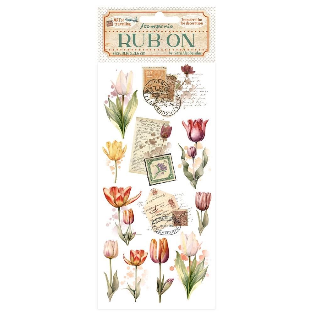 Stamperia - Art of Travelling - Rub-ons - Tulips