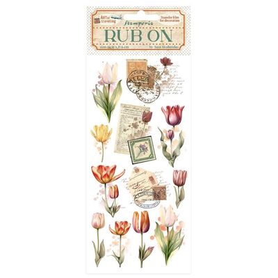 Stamperia - Art of Travelling - Rub-ons - Tulips