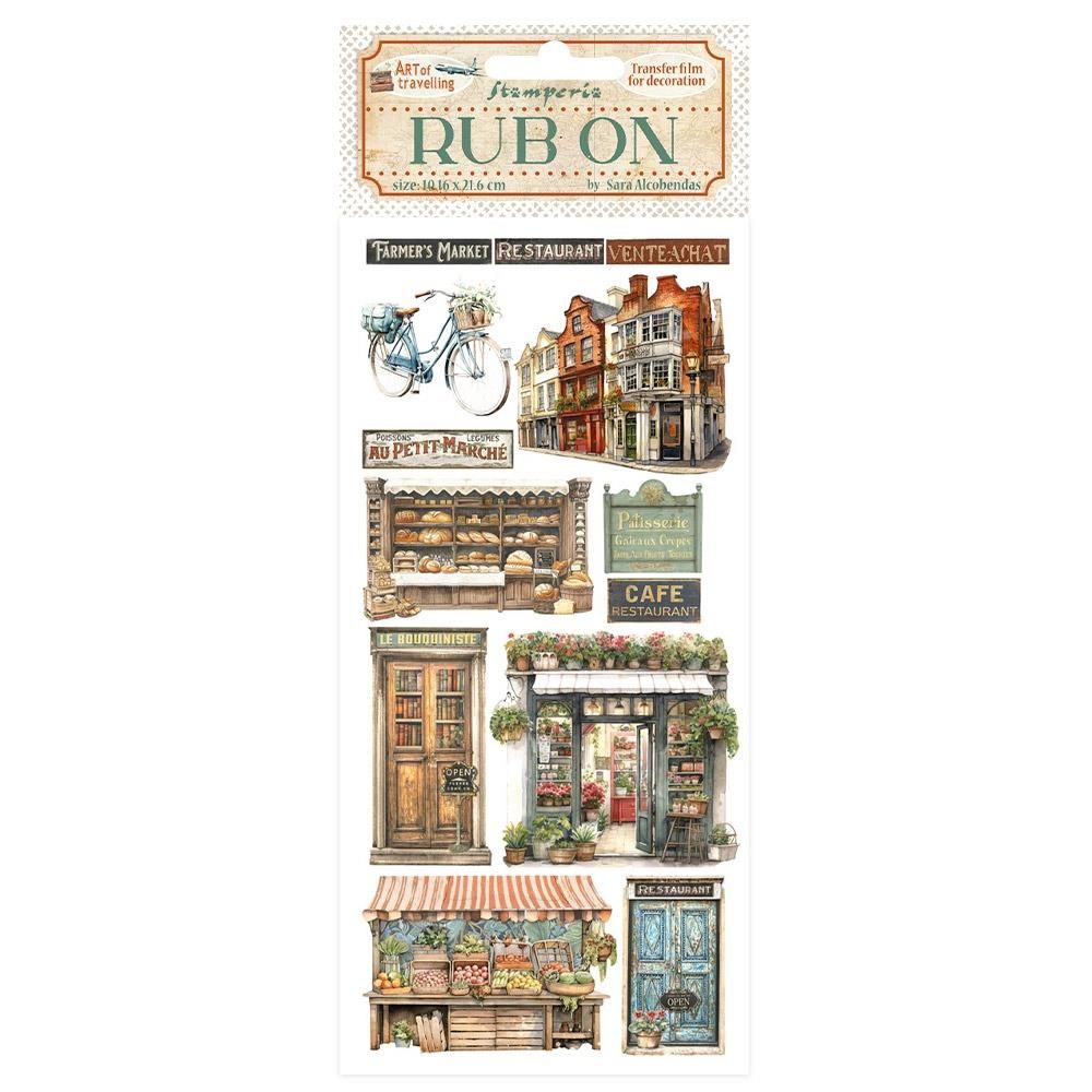 Stamperia - Art of Travelling - Rub-ons - Shops