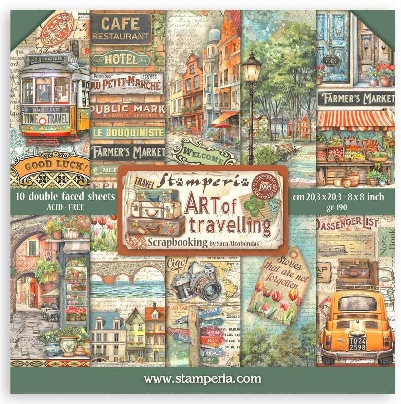 Stamperia - Art of Travelling - 8&quot;x8&quot; Double-sided Paper Pad