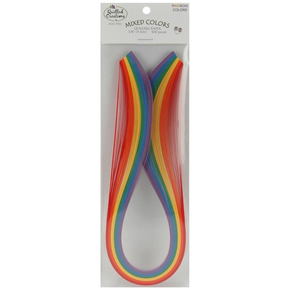 Quilled Creations - Quilling Paper - 9mm - Rainbow Colours