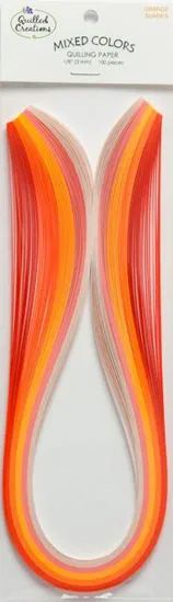 Quilled Creations - Quilling Paper - 9mm - Orange Shades