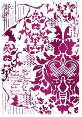 Stamperia - Stencils - 21 x 29.7cm - Floral Script