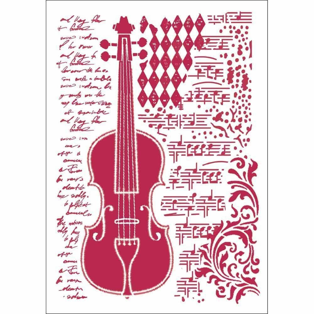 Stamperia - Stencils - 21 x 29.7cm - Violin