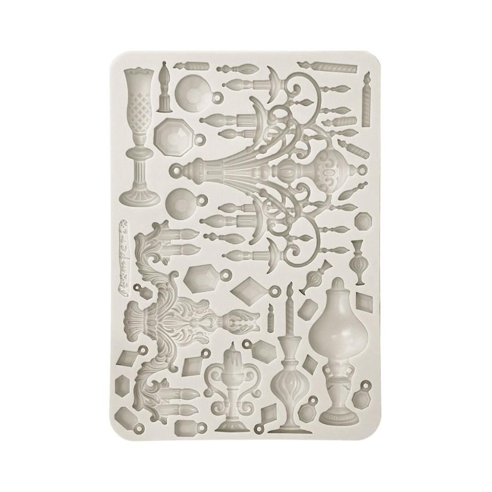 Stamperia - Masquerade - A5 Silicone Mould - Candle Holders