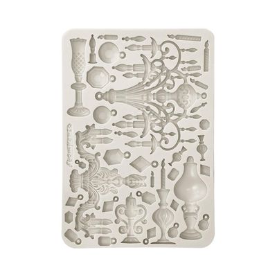 Stamperia - Masquerade - A5 Silicone Mould - Candle Holders