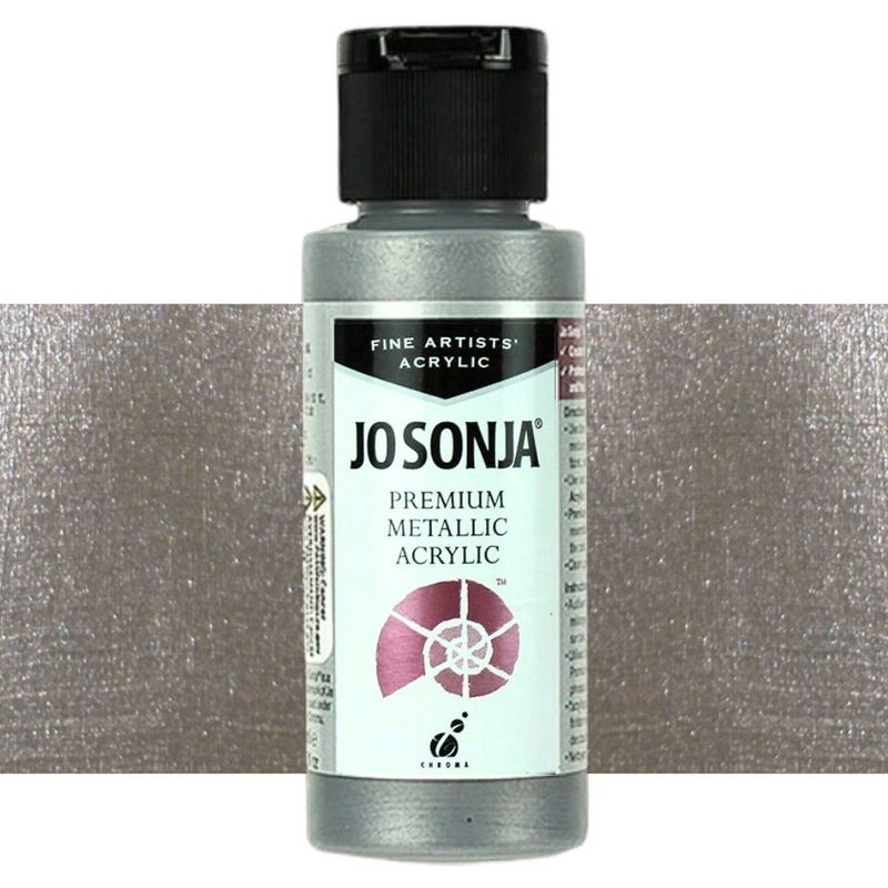 Chroma - Jo Sonja - Premium Metallic Acrylic - 60ml - Platinum