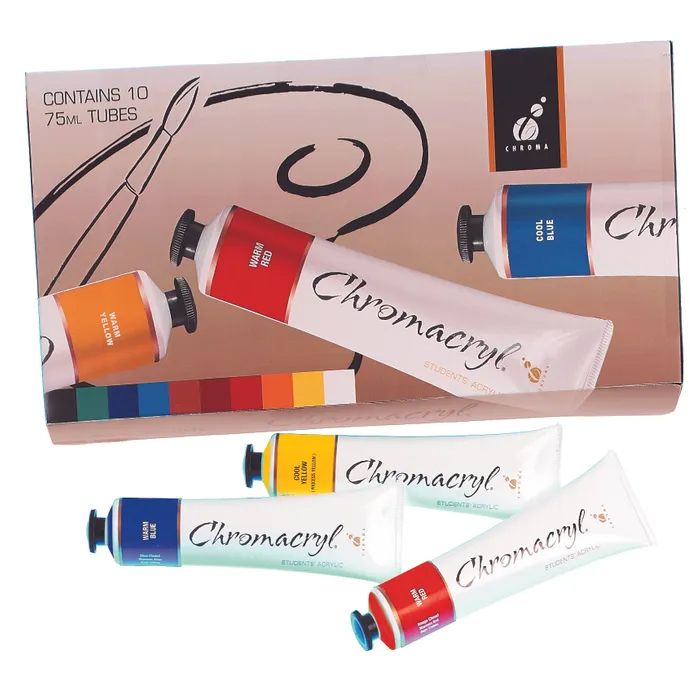 Chromacryl - Paint Set - Student Acrylic - 10 Colours
