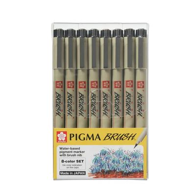 Sakura - Pigma Micron Brush Pens - Colours - 8 Pack