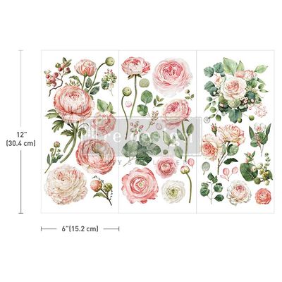 Prima Marketing - Re-Design - Small Decor Transfers - Blushing Bloom