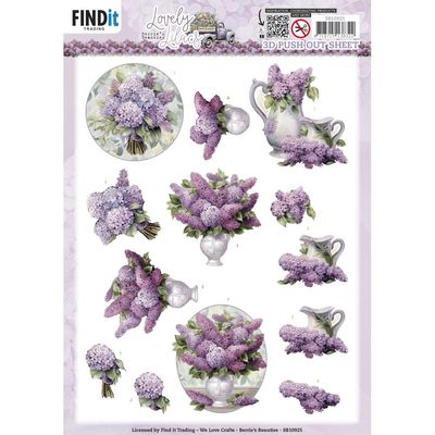 Find It Trading - 3D Paper Tole Sheets - Lovely Lilacs
