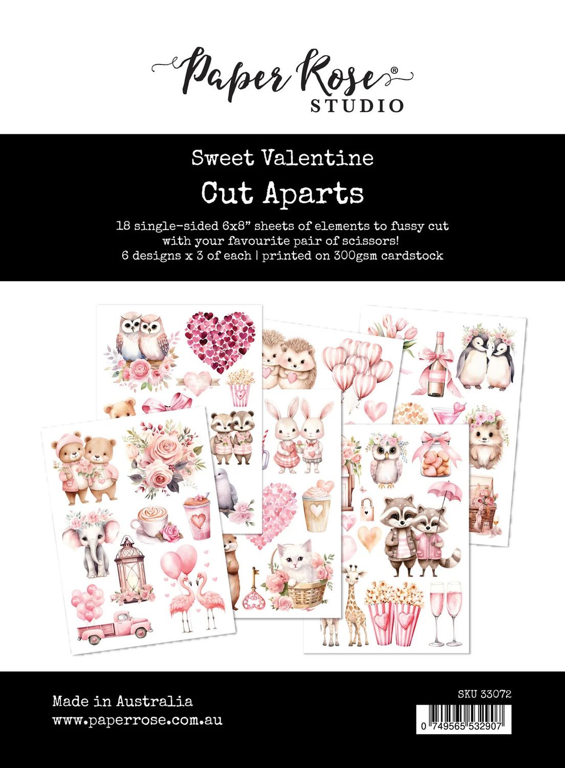 Paper Rose - Cut Aparts-  Sweet Valentine