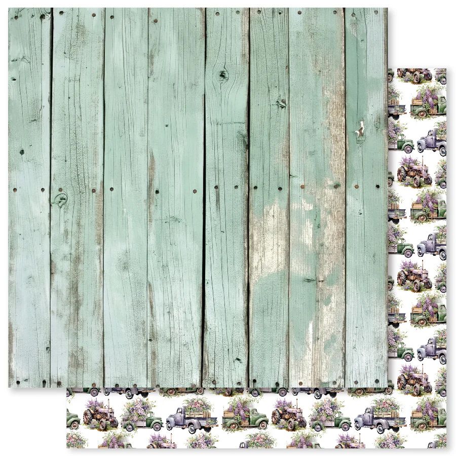 Paper Rose - Lavender and Roses - 12&quot;x12&quot; Double-Sided Paper - D