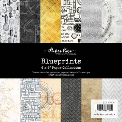 Paper Rose - Blueprints - 6&quot;x6&quot; Paper Pad