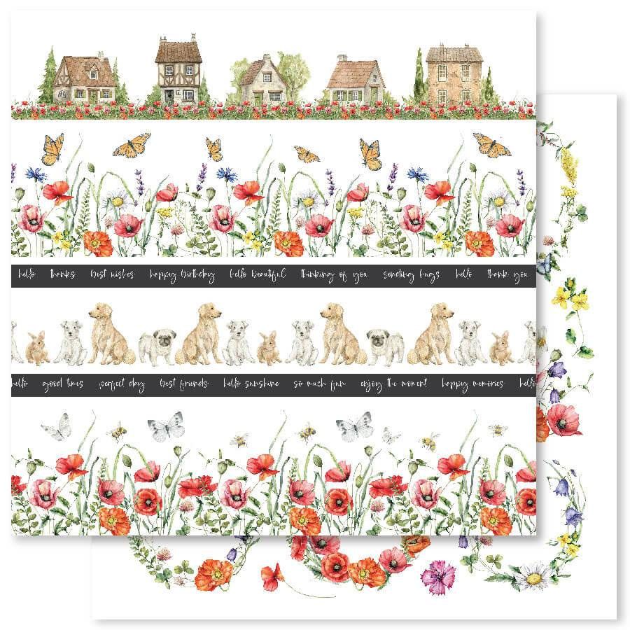 Paper Rose - Summer Picnic - 12&quot;x12&quot; Double-Sided Paper - D
