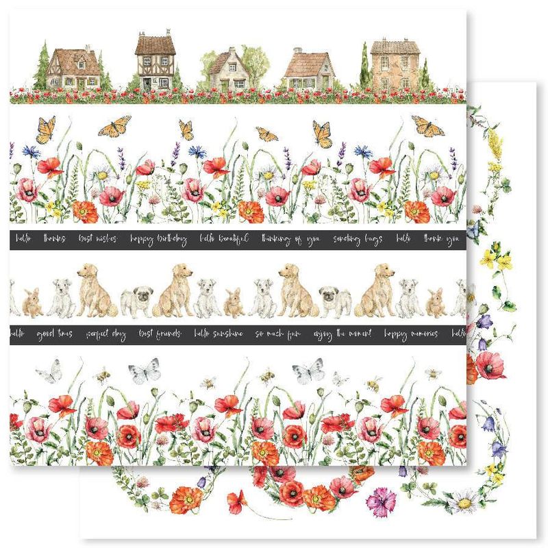 Paper Rose - Summer Picnic - 12&quot;x12&quot; Double-Sided Paper - D