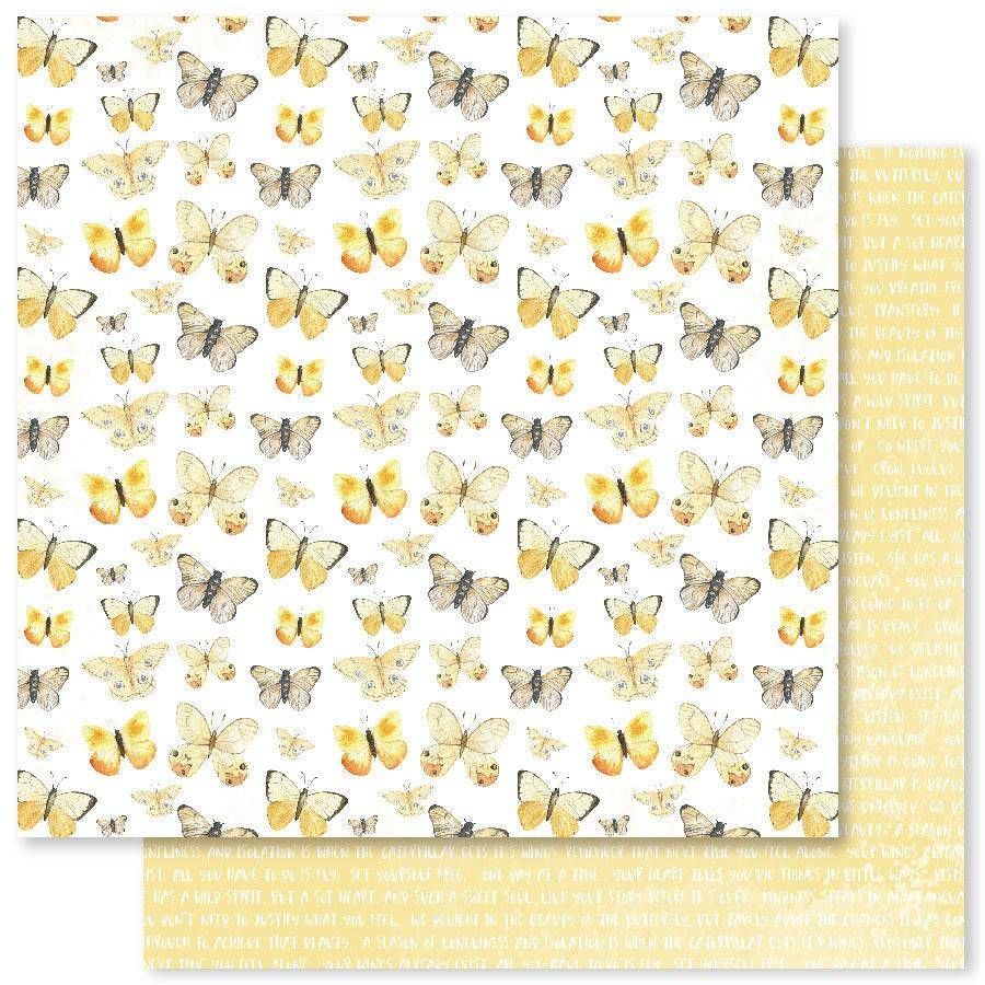 Paper Rose - Butterfly Garden - 12&quot;x12&quot; Double-Sided Paper - E