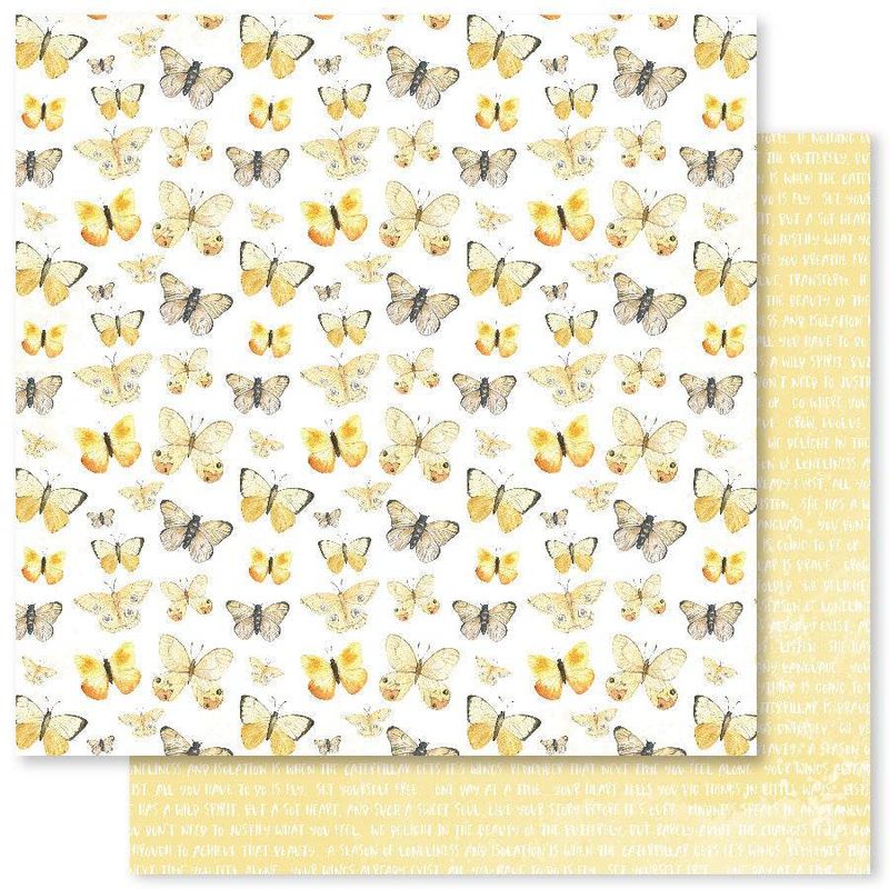 Paper Rose - Butterfly Garden - 12&quot;x12&quot; Double-Sided Paper - E